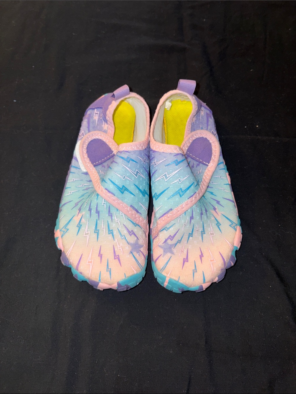 Kids Light-Up Lightning Water Shoes - Pastel Blue & Pink